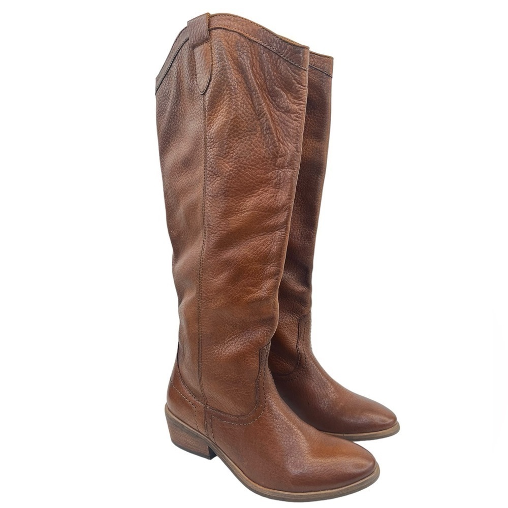 Franco Fortini Cognac Leather Heeled Boots